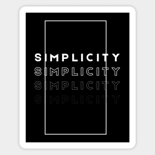 Black White Simple Typhography Magnet